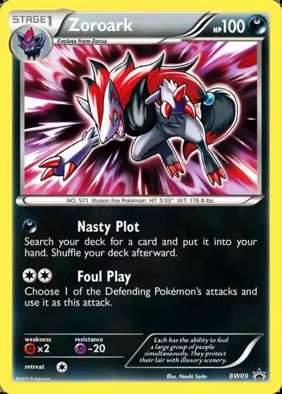 Zoroark BW09/101 BW Black Star Promos Pokemon card