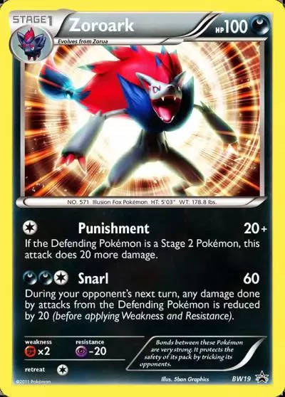 Zoroark BW19/101 BW Black Star Promos Pokemon card
