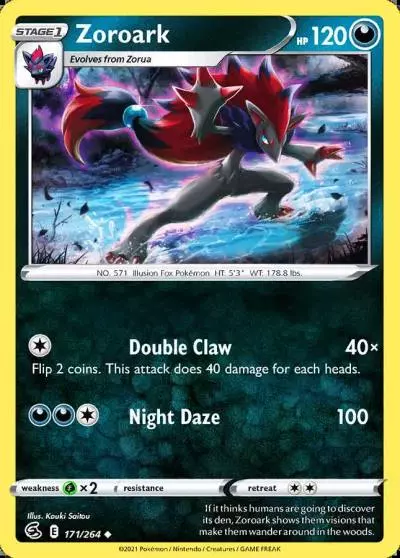 Zoroark 171/264 Fusion Strike Pokemon card