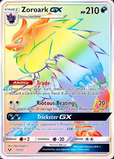 Zoroark-GX 77/73 Shining Legends Pokemon card