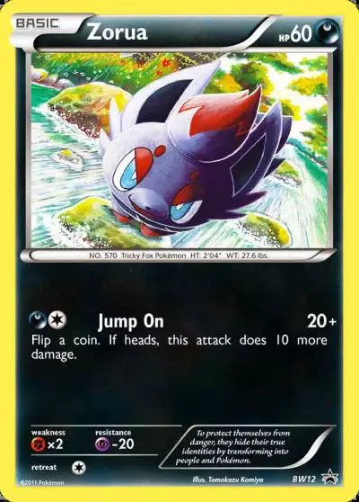 Zorua BW12/101 BW Black Star Promos Pokemon card