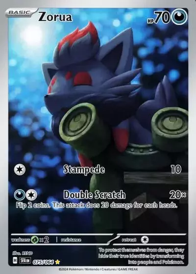 Zorua 75/64 Shrouded Fable Pokemon card