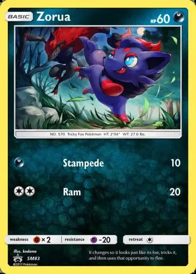 Zorua SM83/248 SM Black Star Promos Pokemon card