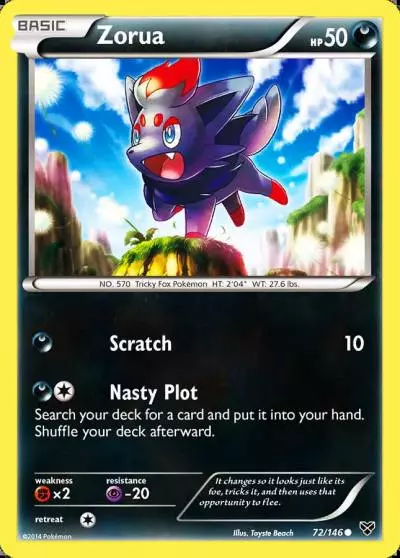 Zorua 72/146 XY Pokemon card