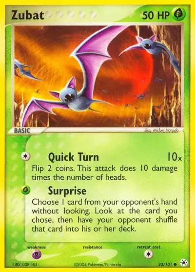 Zubat 83/101 Hidden Legends Pokemon card
