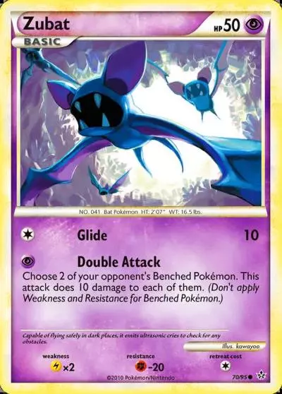 Zubat 70/95 HS—Unleashed Pokemon card