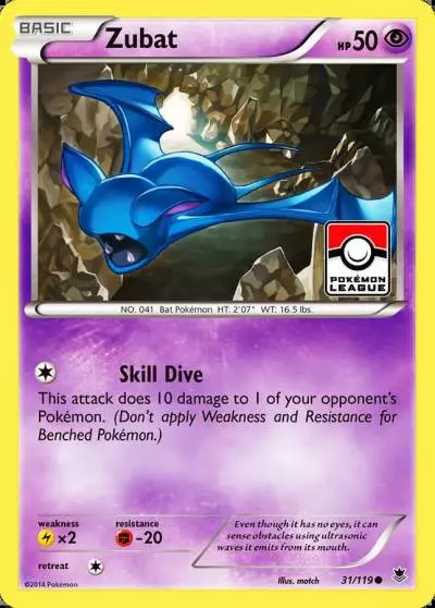 Zubat 31/119 Phantom Forces Pokemon card