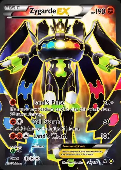 Zygarde-EX 54a/124 Fates Collide Pokemon card