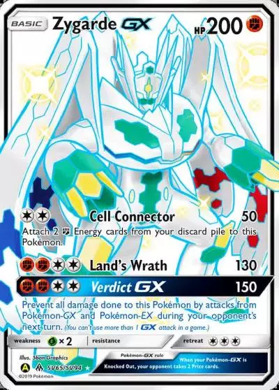 Zygarde-GX SV65/94 Hidden Fates Shiny Vault Pokemon card