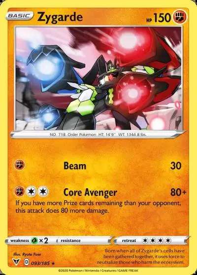 Zygarde 93/185 Vivid Voltage Pokemon card