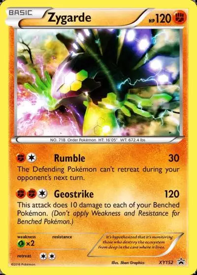 Zygarde XY152/211 XY Black Star Promos Pokemon card